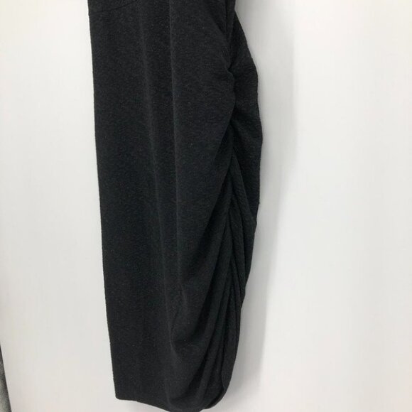 Only One black ultra flattering shimmery glitter black vneck ruched side dress - Picture 7 of 15